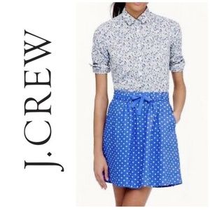 J. Crew Factory Drawstring Skirt in Polka Dot